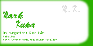 mark kupa business card